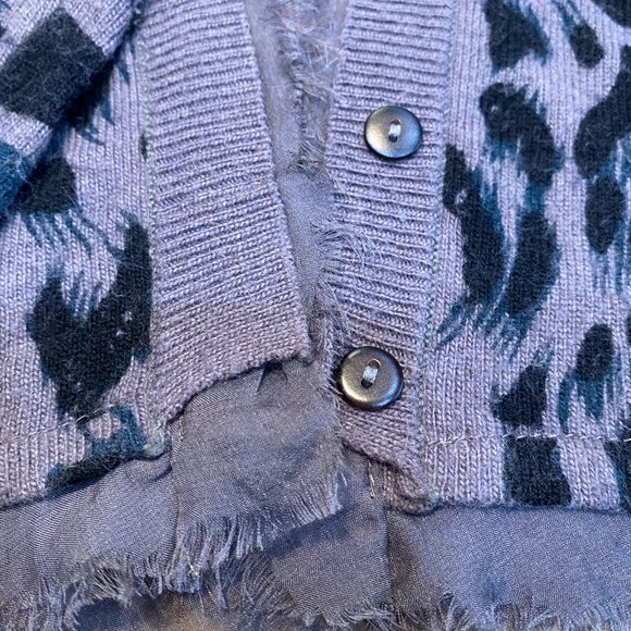 Vintage Neiman Marcus Cheetah Rough Hem Cardigan - Picture 5 of 7
